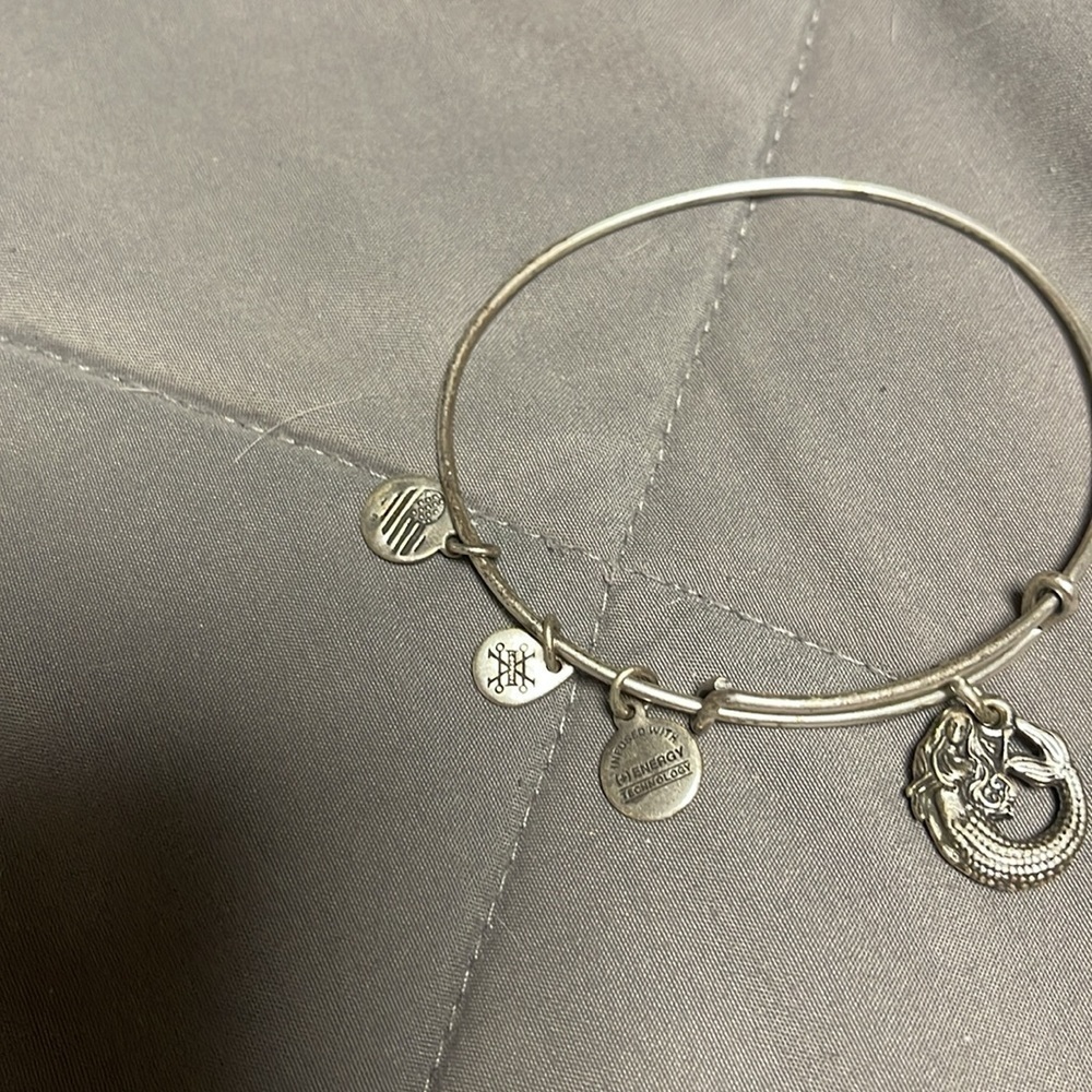 Alex and Ani 2017 Mermaid Silver Bangle Bracelet - Picture 2 of 3